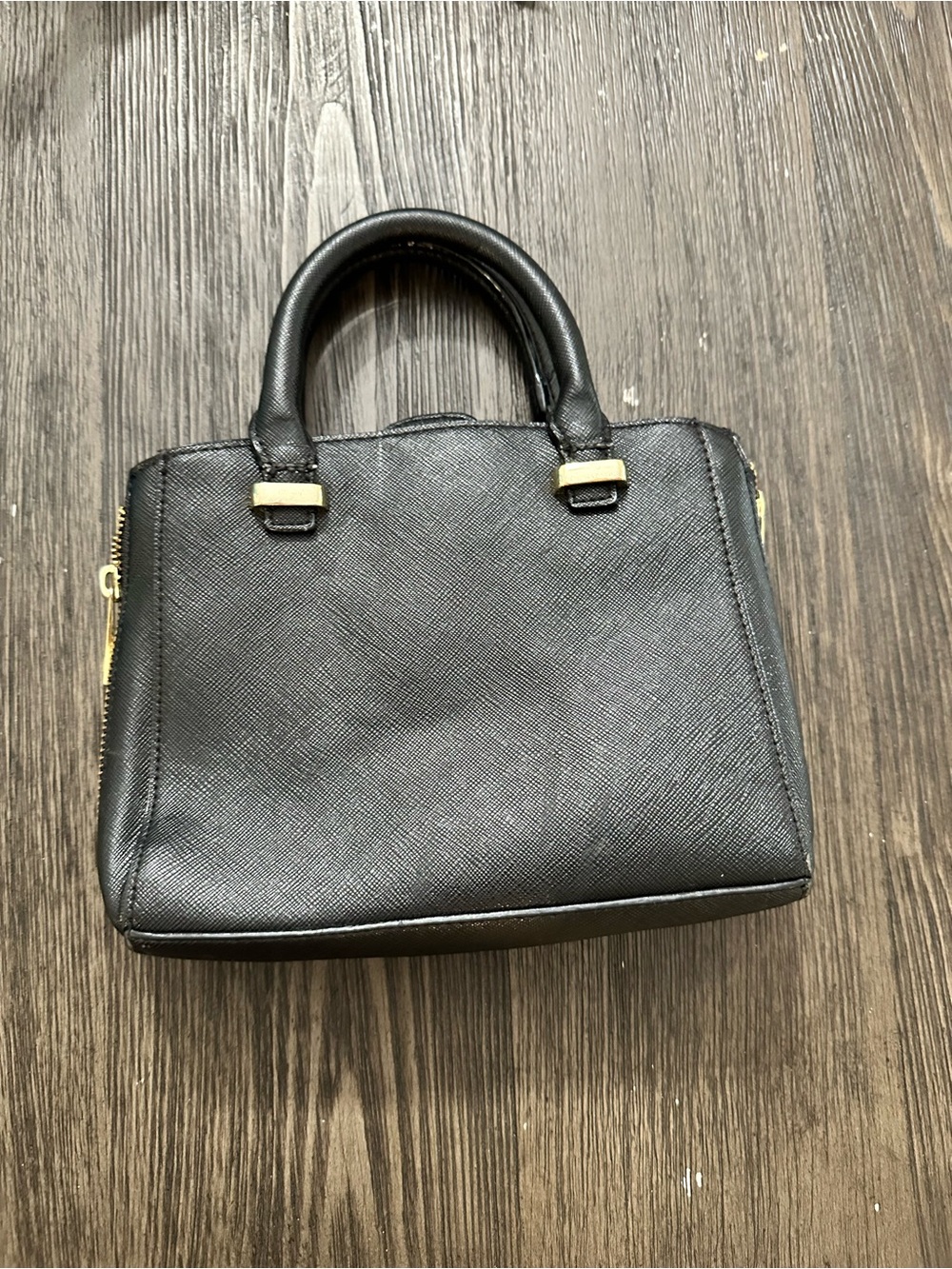 Classic Black Structured Satchel Handbag